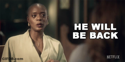 A Netflix Ad Shows A Woman Talking To A Man GIF