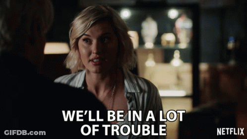 A Netflix Ad Shows A Woman Talking To Another Woman GIF
