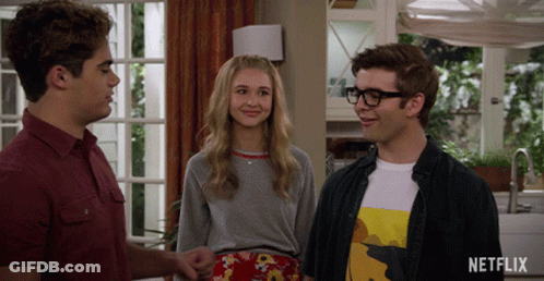 Netflix Ad With Three People In Living Room GIF