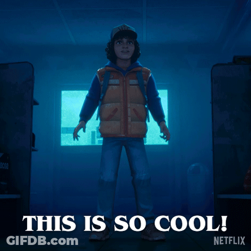 A Netflix Advertisement Shows A Man Standing In Front Of A Window And Says This Is So Cool GIF