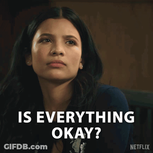 A Netflix Advertisement Shows A Woman Asking If Everything Is Okay GIF