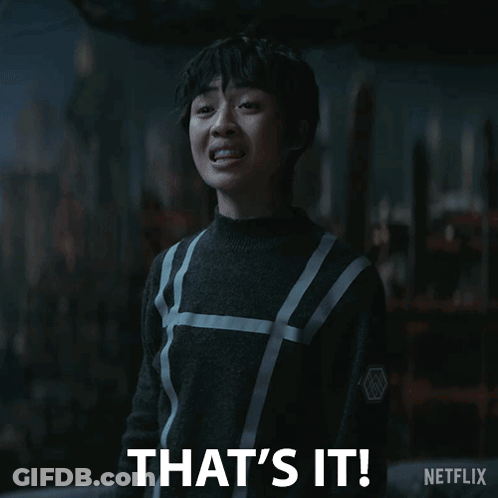 A Netflix Advertisement Shows A Woman Smiling And Says That 'S It GIF