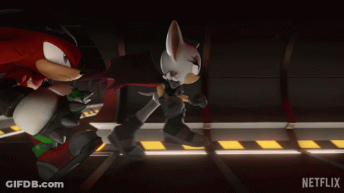 A Netflix Advertisement Shows Two Cartoon Characters Running GIF