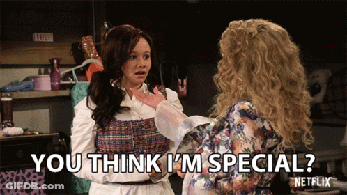 A Netflix Advertisement Shows Two Women Talking To Each Other GIF