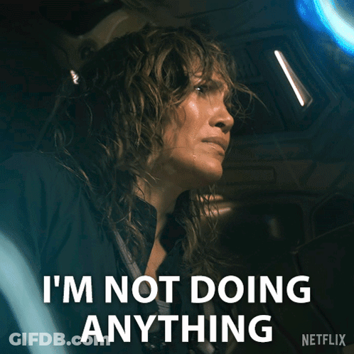 Netflix Ad Woman Crying Saying I'm Not Doing Anything GIF