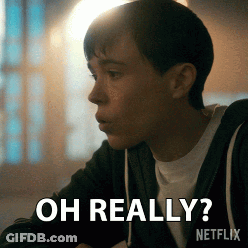 A Netflix Advertisement With A Young Man And The Words Oh Really On The Bottom GIF