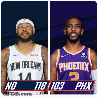 A New Orleans Player And A Phoenix Player Are Shown GIF