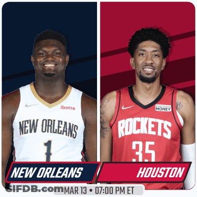 A New Orleans Player And A Rockets Player GIF
