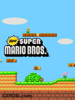 A New Super Mario Bros Game Is Being Played On A Screen GIF