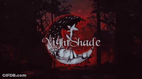 A Night Shade Logo With A Crescent Moon In The Middle GIF