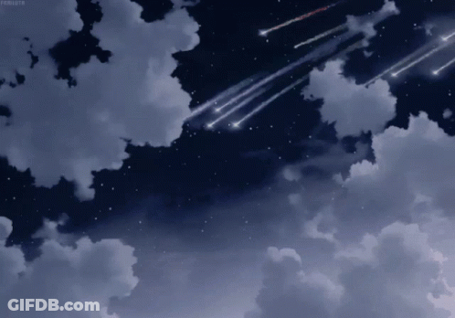 A Night Sky With A Lot Of Stars And Clouds And The Hashtag Forrustr At The Bottom GIF