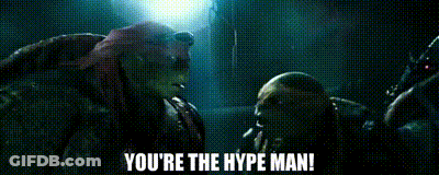 A Ninja Turtle Is Talking To Another Ninja Turtle And Says You 'Re The Hype Man . GIF