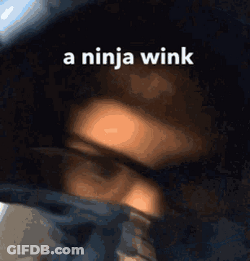 A Ninja Winking Secretly GIF
