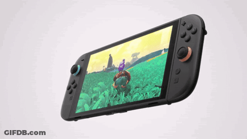 A Nintendo Switch Is Displaying A Game On The Screen GIF