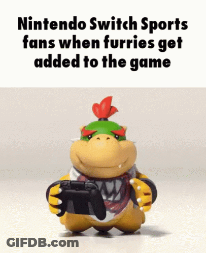 A Nintendo Switch Sports Fans When Furries Get Added To The Game . GIF