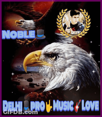 A Noble Delhi Pro Music Love Poster With A Bald Eagle GIF