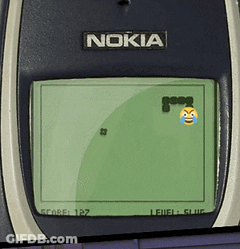 A Nokia Phone Is Playing A Game Of Snake GIF