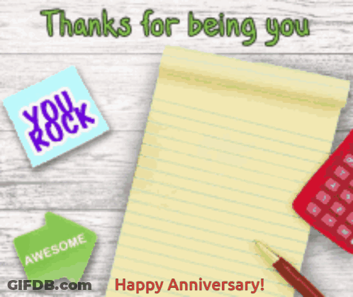 A Notepad That Says " Thanks For Being You Best Boss Ever " GIF