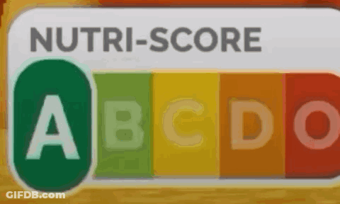 A Nutri-Score Sign With The Letters A , B , C , And D GIF