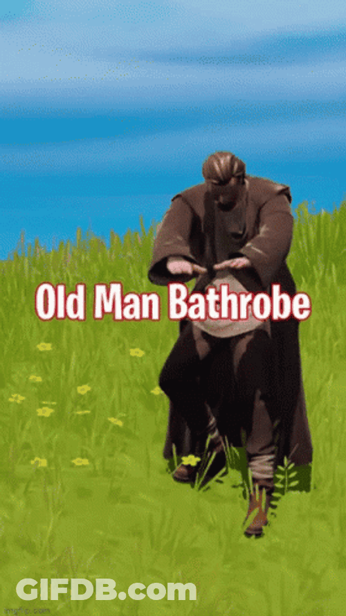 A+ Old Man Bathrobe GIF