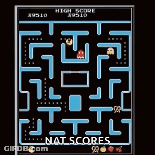 A Pac Man Game With A High Score Of 39540 Points GIF