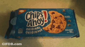 A Package Of Chips Ahoy Original Cookies On A Counter GIF