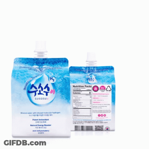A Package Of Susosu Water Has A Nutrition Facts Label On It GIF