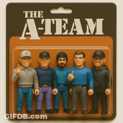 A Package Of The A-Team Toy Figures GIF