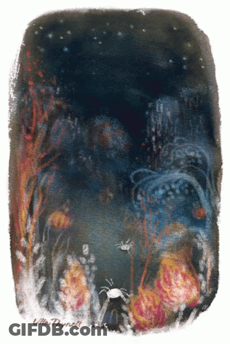A Painting By Ella Thymett Shows A Coral Reef GIF