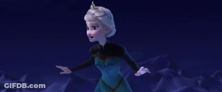 A Painting Of A Castle Made Of Ice With A Blue Light Coming Out Of It GIF