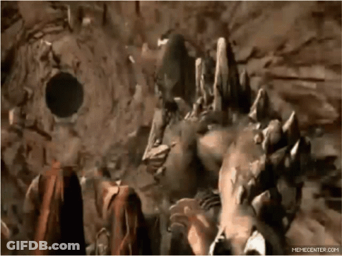 A Painting Of A Cave With The Website Memecenter.com Visible In The Corner GIF
