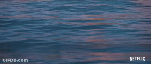 A Painting Of A City By The Water With Netflix Written In The Corner GIF