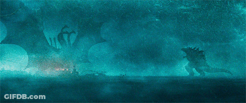 A Painting Of A Dragon With Wings Flying In The Air GIF