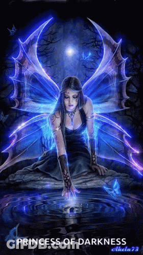 Princess Of Darkness Fairy Painting GIF