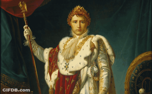A Painting Of A King With Lightning Coming Out Of His Hands GIF