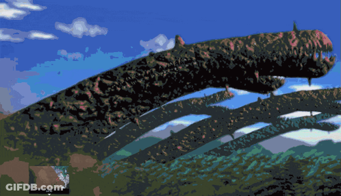 A Painting Of A Landscape With A Map Of California In The Bottom Right Corner GIF