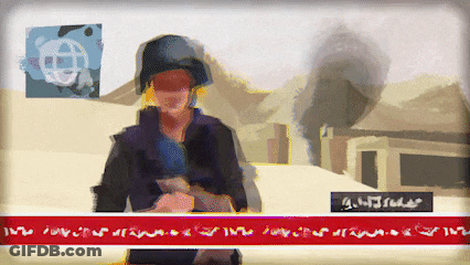 A Painting Of A Man In A Helmet With Arabic Writing On The Bottom Of It GIF