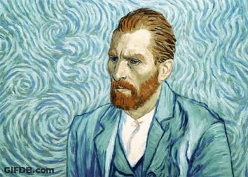 A Painting Of A Man With A Beard In A Suit GIF