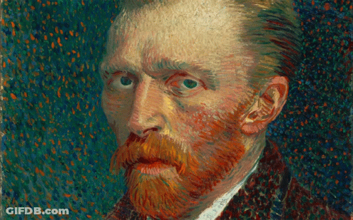 A Painting Of A Man With A Red Beard GIF
