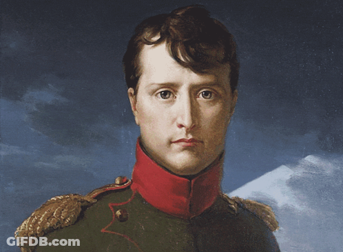 A Painting Of A Man With A Red Collar And Gold Epaulettes GIF