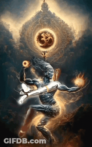 A Painting Of A Man With A Symbol Of The Number 30 On His Head GIF