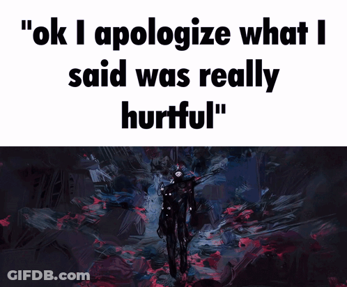 Painting Of Man Apologizing For Hurtful Words GIF