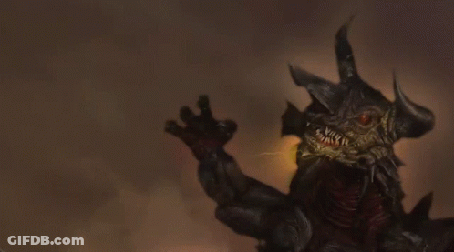 Monster Painting With Lightning Coming Out Of Mouth GIF