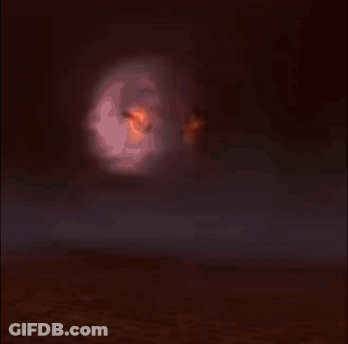 A Painting Of A Person In A Dark Room With A Glowing Object In The Background GIF