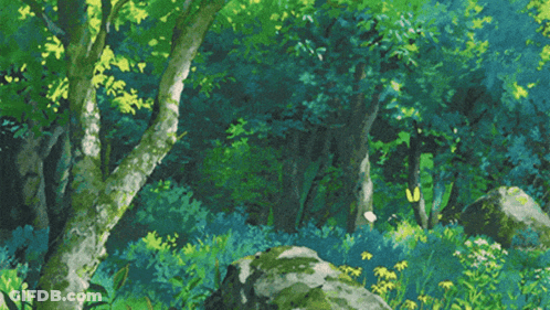 A Painting Of A Rabbit 'S Ears With A Heart In The Middle GIF