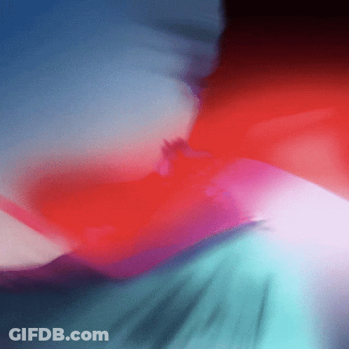 A Painting Of A Red White And Blue Colored Swirl GIF