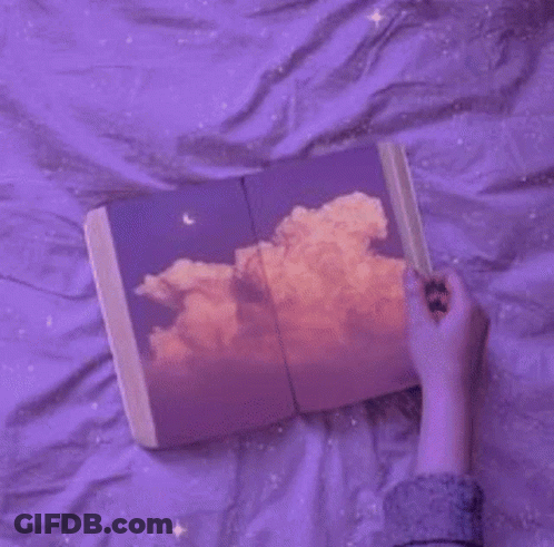 A Painting Of A Sunset Over A Body Of Water With Boats In The Water GIF