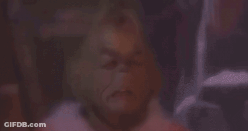 A Painting Of A Sunset With A Large Red Sun Shining Through The Clouds . GIF