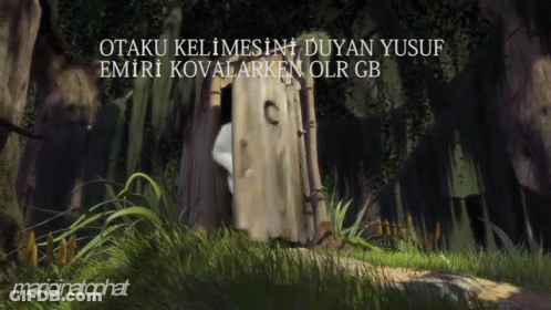A Painting Of A Toilet With The Words Otaku Kelimesini Duyan Yusuf Emiri Kovalarken Olr Gb On The Bottom GIF