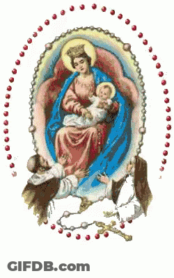 A Painting Of A Woman Holding A Baby With A Crown On Her Head GIF